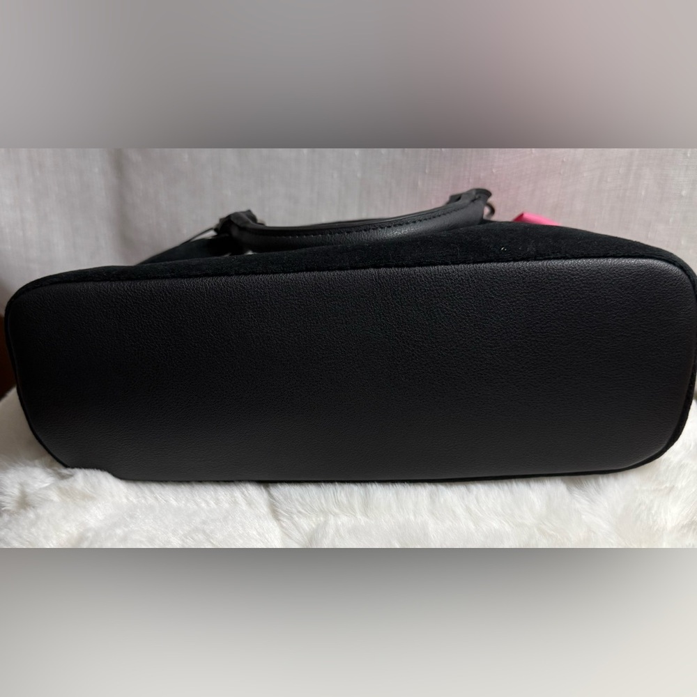 NEW Juicy Couture Black Velour Girlie Royalty Satchel - Picture 8 of 10